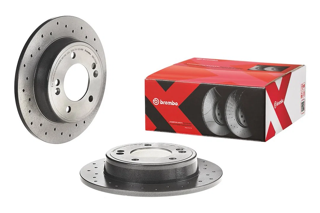 08C1722XC02 – BREMBO Brake Rotor, Solid Cross Drilled One Piece Design Wheel Bolt Pattern 5 x 114.3 Millimeter 262 Mi...